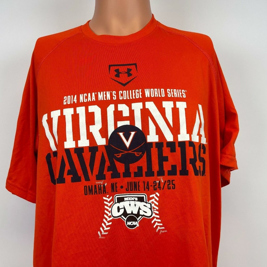 Under Armour Virginia Cavaliers 2014 College World Series T Shirt Baseball L